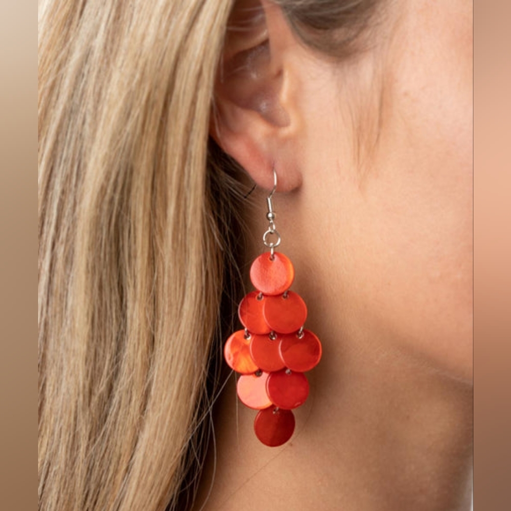 Tropical Tryst - Orange ♥ Earrings